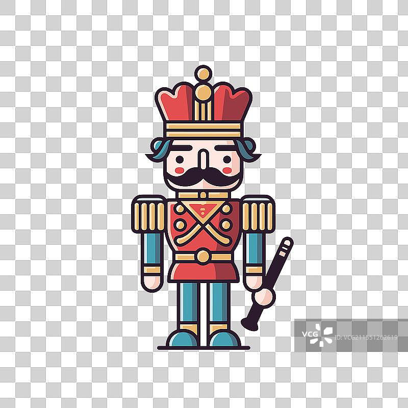 色彩斑斓的节日服装胡桃夹子人偶图片素材