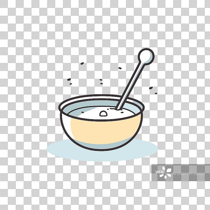 简单地在碗中混合食材图片素材