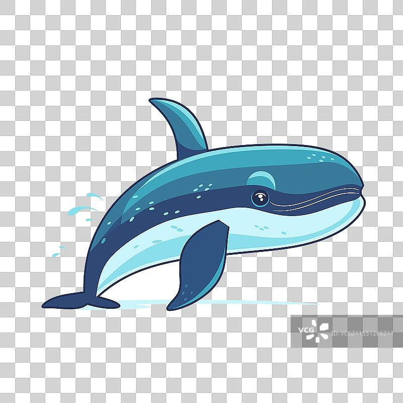 鲸鱼优雅地在海洋中游泳图片素材