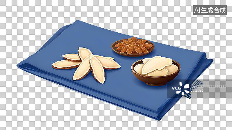 【AI数字艺术】国风手绘插画，黄芪，党参，红参，中药，中医，免抠元素图片素材