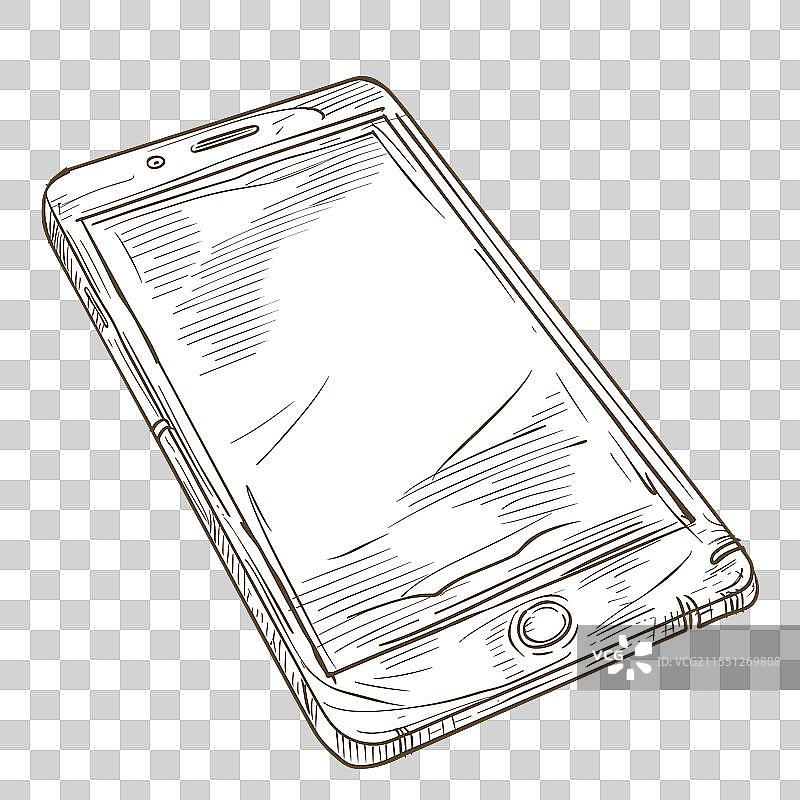 智能手机随意放置在表面上图片素材