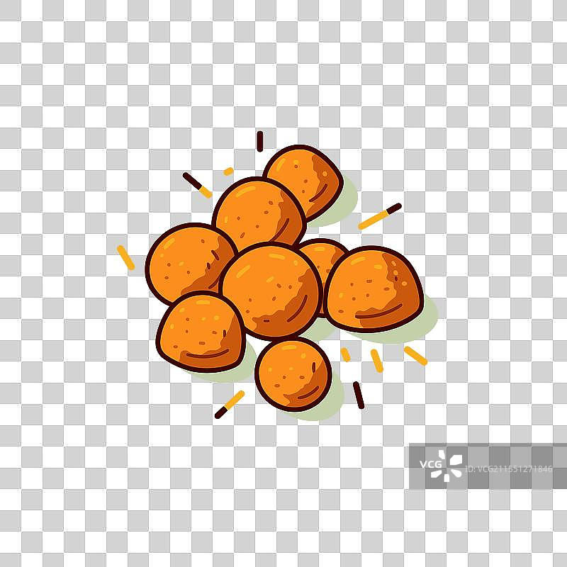 美味的圆形小吃堆在一起图片素材