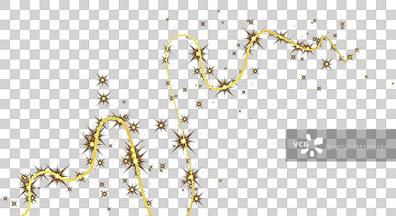 金色闪闪的彩纸屑波浪和星尘图片素材