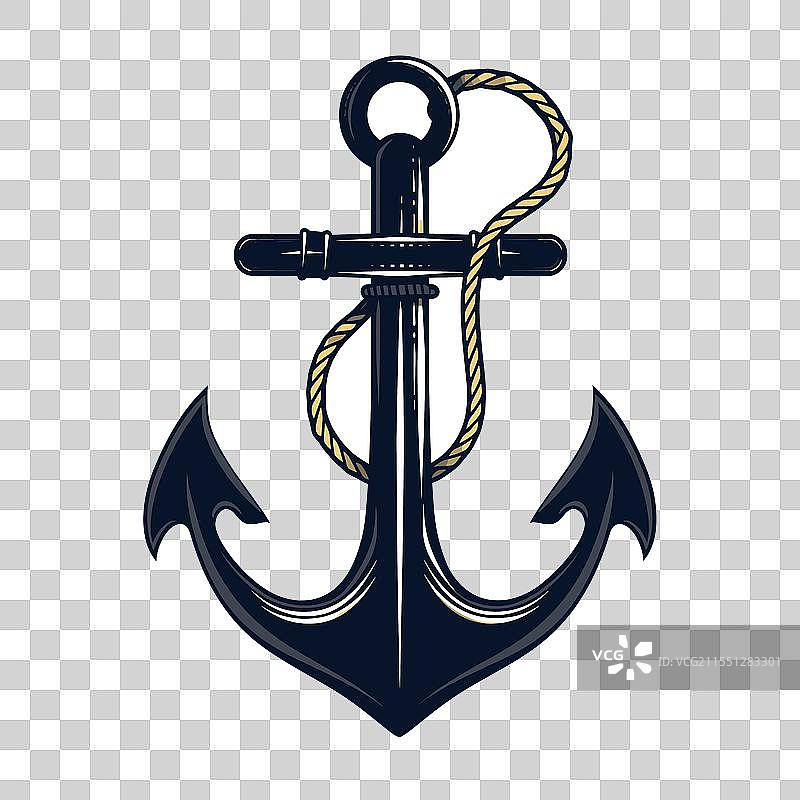 独特的锚设计，带有绳索细节图片素材