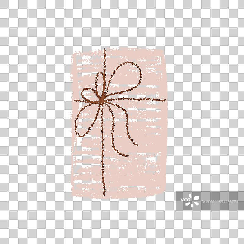 节日彩色蜡笔礼盒的粉笔画礼物图片素材