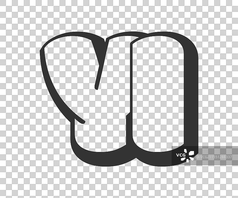 圆形气泡漫画字母的logo图片素材