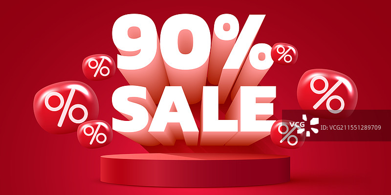 九折优惠创意构图图片素材