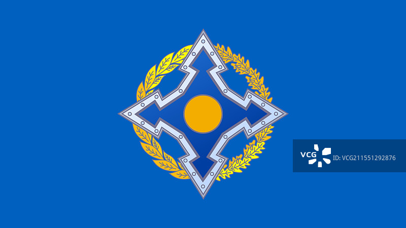 集体安全条约组织旗帜图片素材