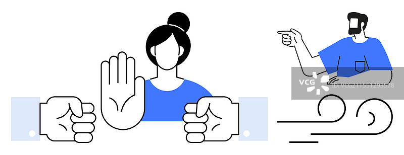 冲突解决与调解概念图片素材