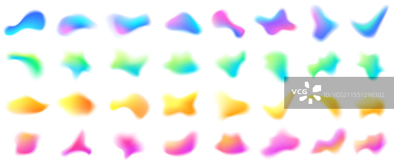 模糊渐变形状渐变网格多彩图片素材