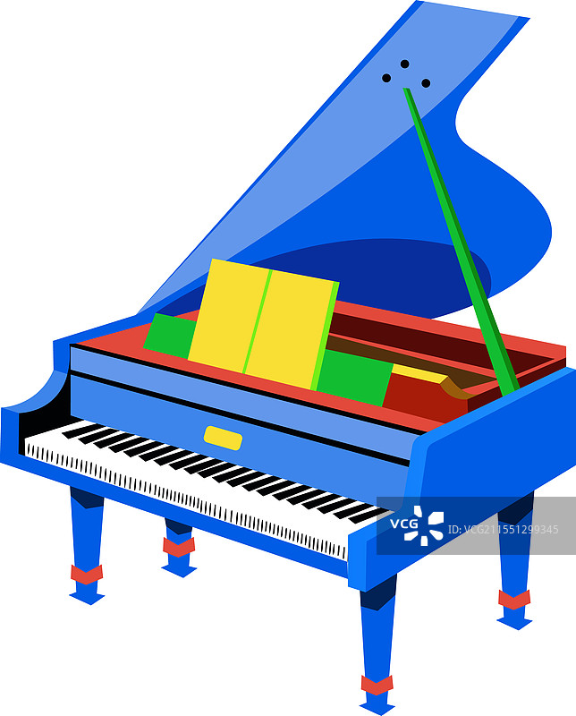 平面风格的羽管键琴乐器图片素材