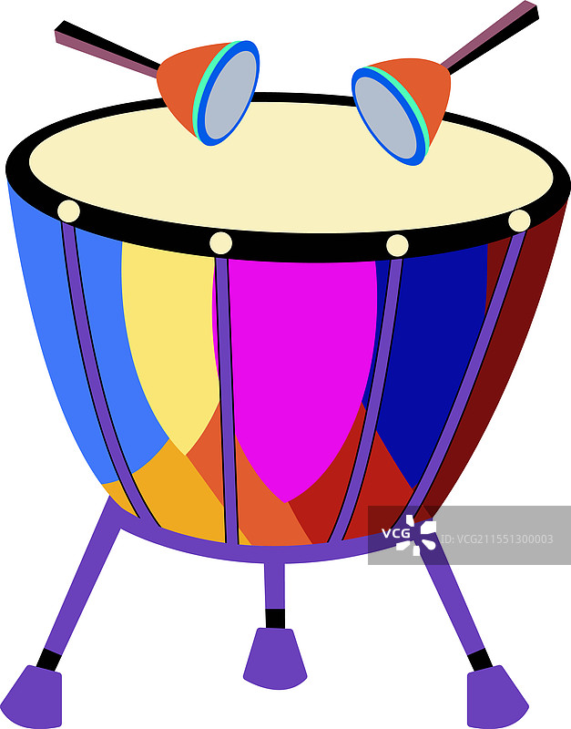 平面风格的大鼓图片素材