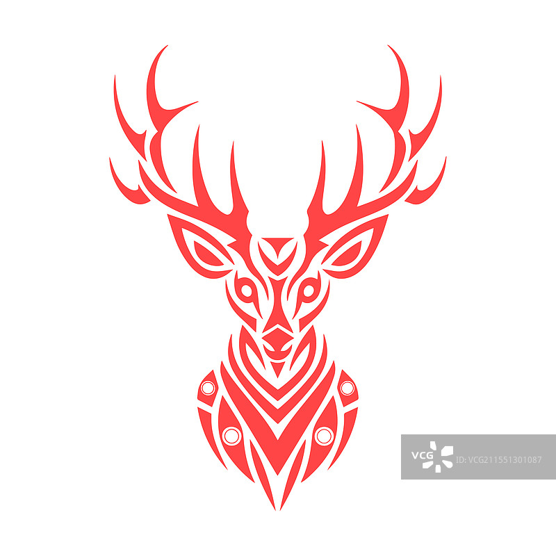 抽象的鹿头图片素材