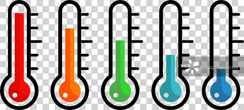 温度计冷热 - 图标集图片素材