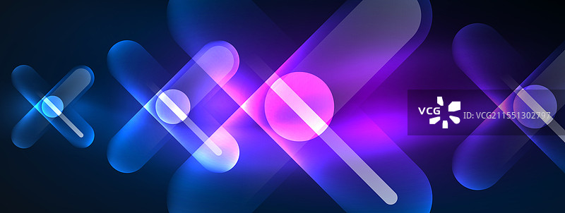 抽象设计闪烁着霓虹灯光图片素材