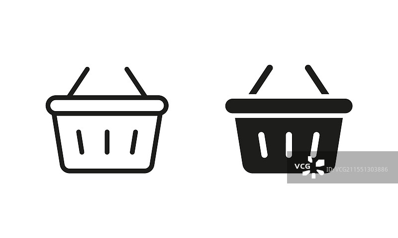 超市杂货店的排队和轮廓图片素材