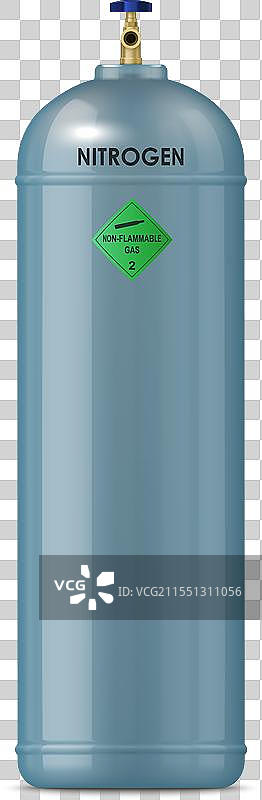 逼真的氮气隔离气瓶图片素材