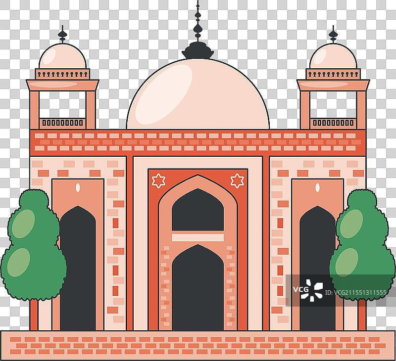 胡马雍陵正面视图图片素材