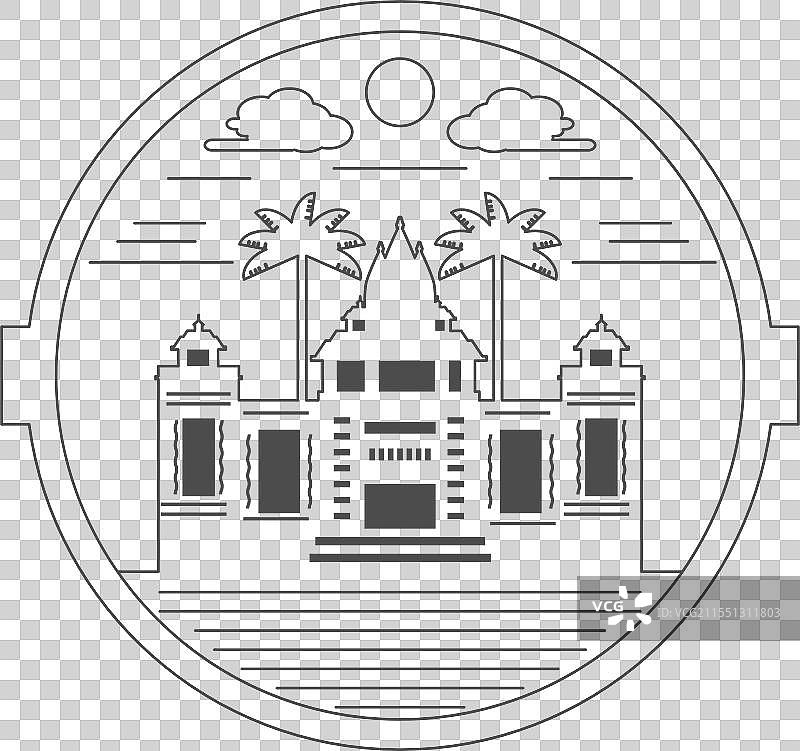 图尔西·马纳斯寺标签图片素材