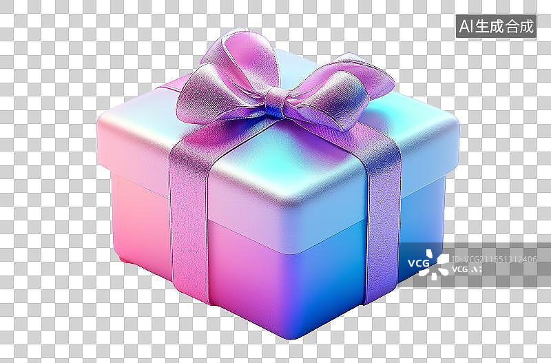 【AI数字艺术】免扣电商元素磨砂玻璃质感礼盒3d渲染的图标图片素材