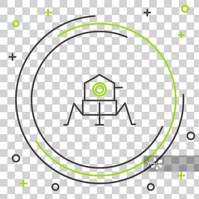 火星探测器图标，背景为白色图片素材