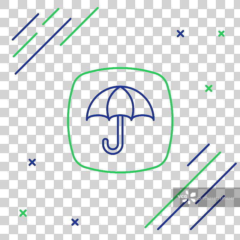 带有雨伞符号的快递包裹图标图片素材