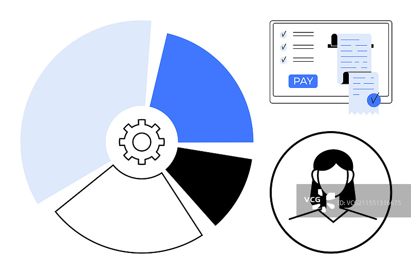 数据分析饼图交易列表和图片素材
