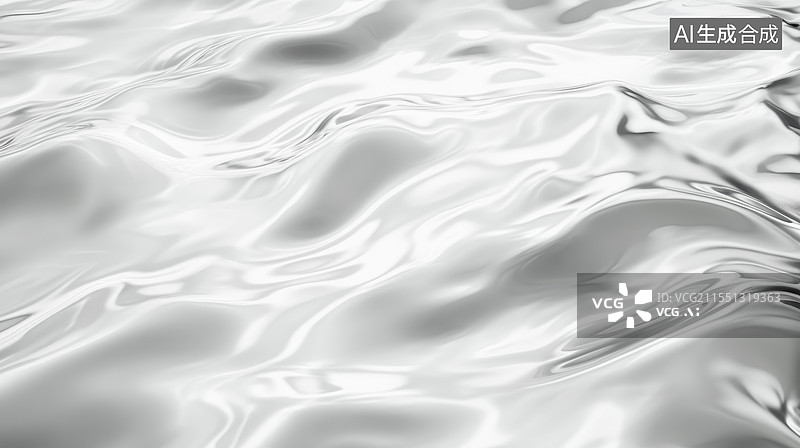 【AI数字艺术】银色波纹背景图片素材