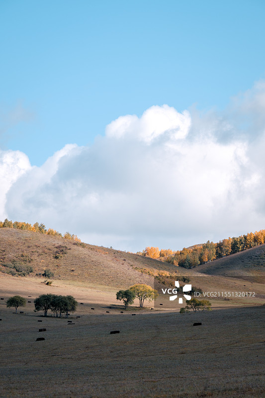 内蒙古自治区赤峰市乌兰布统大草原秋季户外风光图片素材