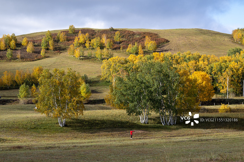 内蒙古自治区赤峰市乌兰布统大草原秋季户外风光图片素材