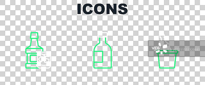 香槟在冰桶中的威士忌图片素材