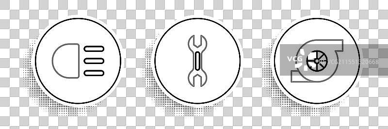 设置汽车涡轮增压器高光束和图片素材