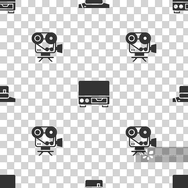 香蕉腰包与老式录像带播放器图片素材