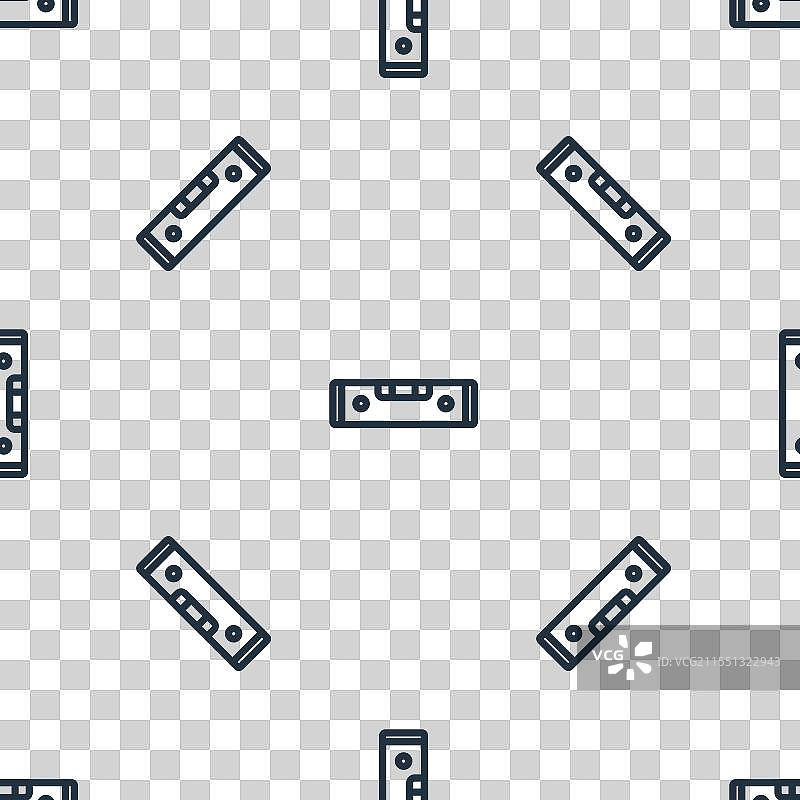 蓝色线条建筑气泡水平仪图标图片素材