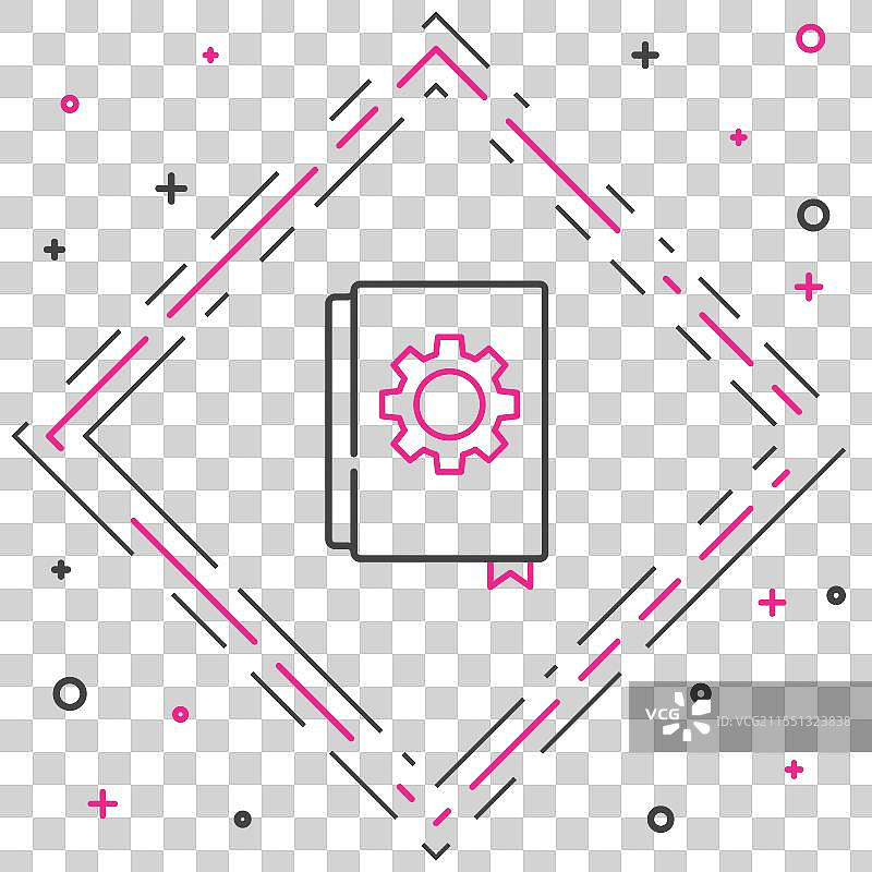 线用户手册图标，孤立在白色背景上图片素材