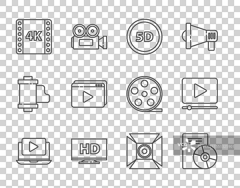 设置线上的5D视频光盘或DVD播放图片素材