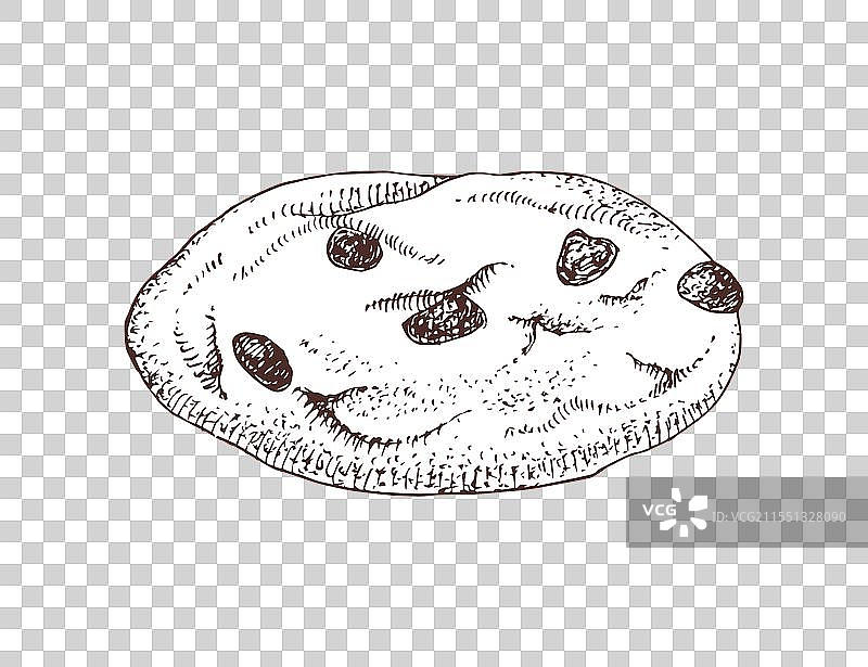 手绘巧克力曲奇饼干图片素材