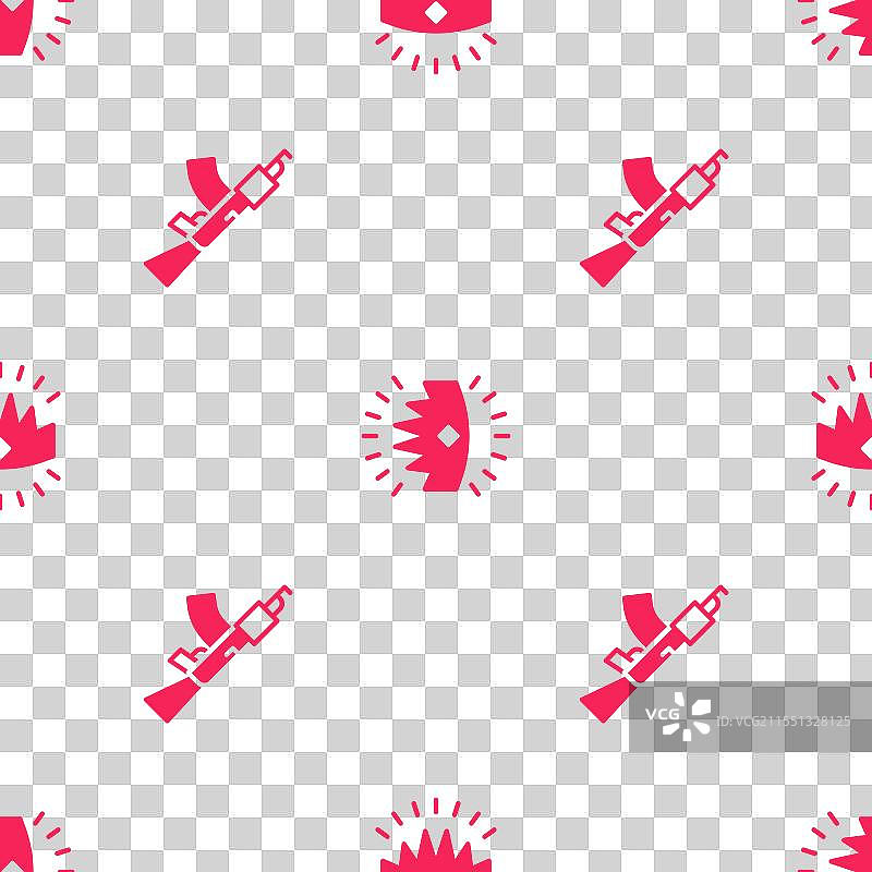 无缝的冲锋枪和王冠图片素材