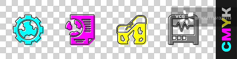 齿轮和地球仪图片素材