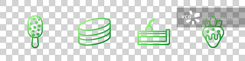 樱桃芝士蛋糕冰淇淋布朗尼图片素材