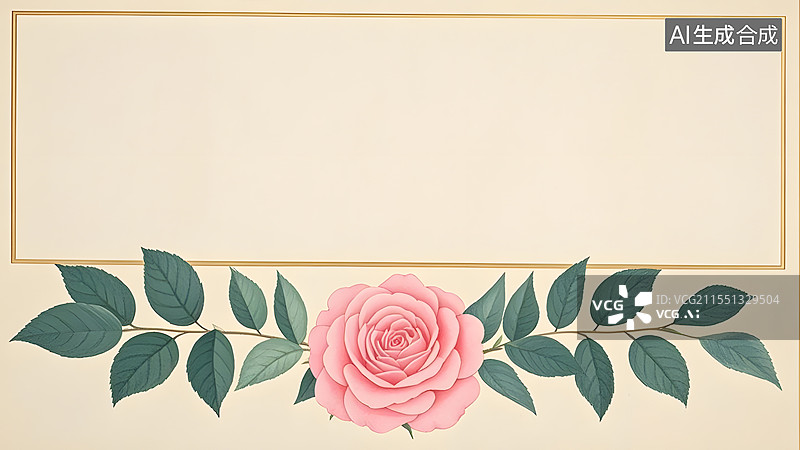 【AI数字艺术】玫瑰花花瓣背景装饰边框图片素材