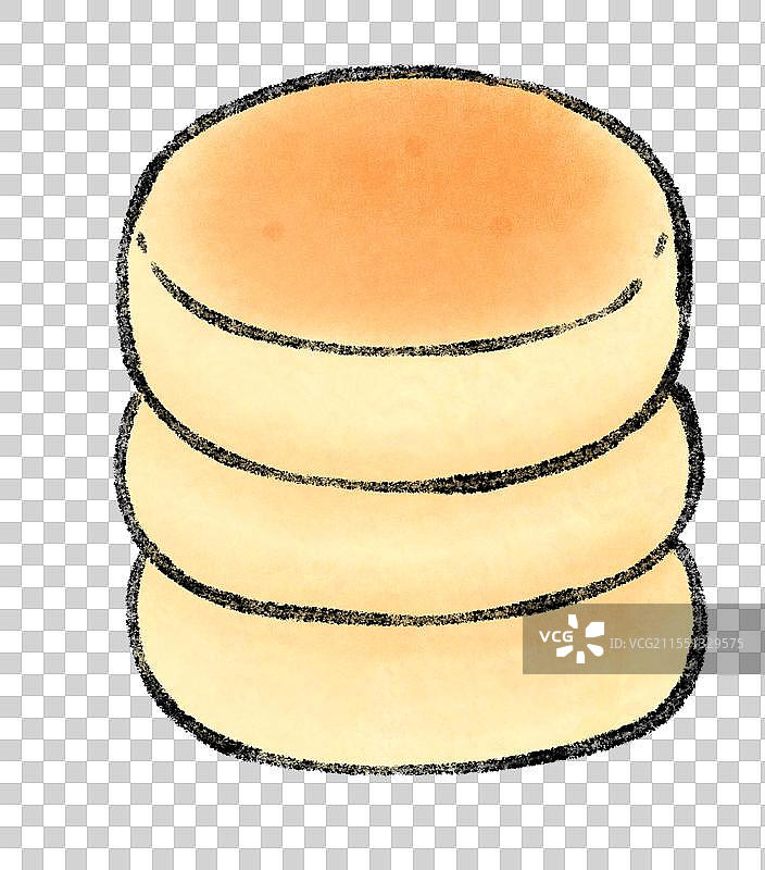 山东威海美食国风插画-乳山喜饼图片素材