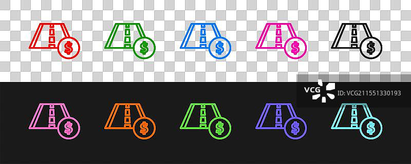 收费公路交通标志图标图片素材