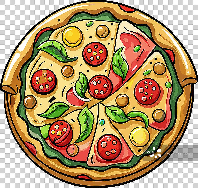 美味的比萨饼剪贴画图片素材