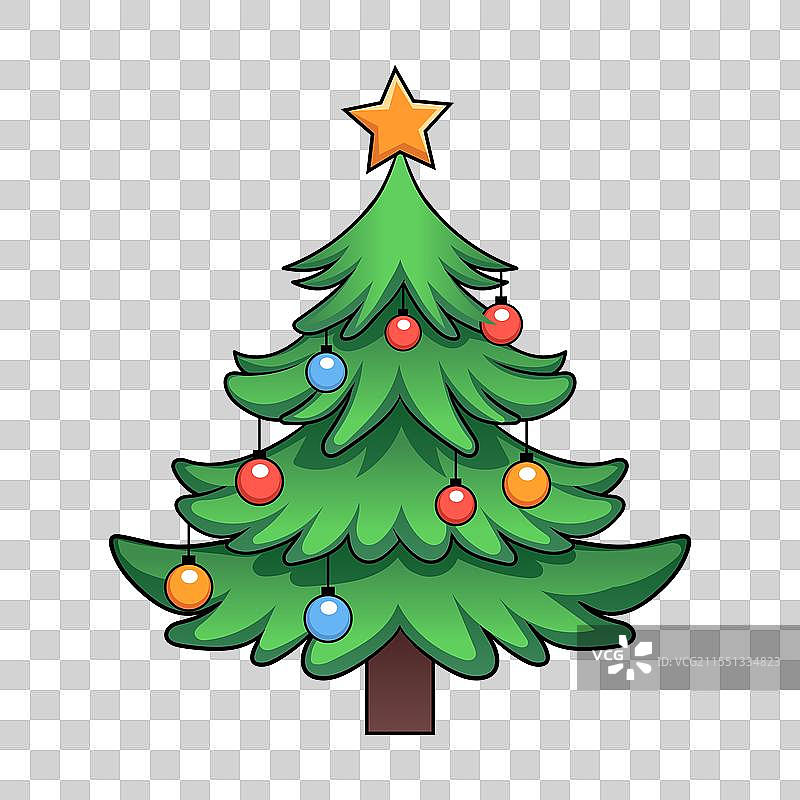 卡通圣诞树艺术图片素材