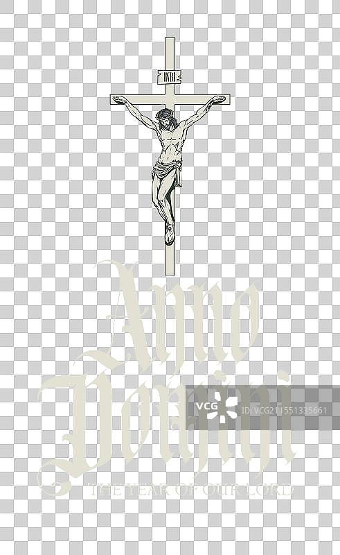 公元和耶稣基督被钉十字架图片素材