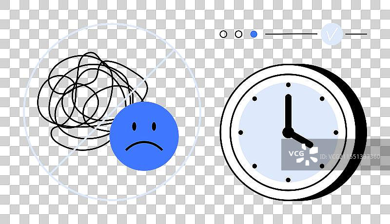 克服压力和时间管理的概念图片素材