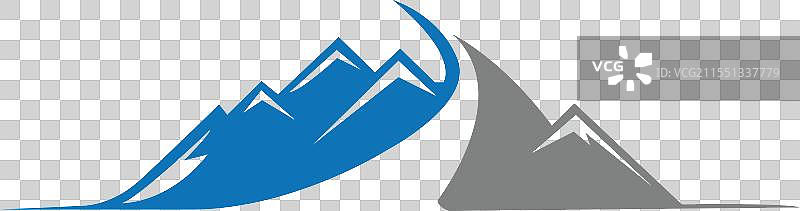 简单的高山标志图标图片素材