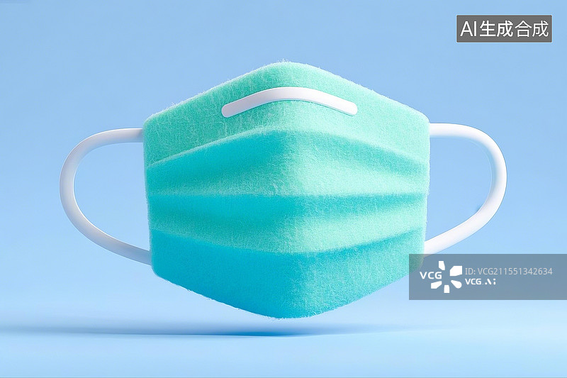 【AI数字艺术】3D卡通毛毡 口罩图片素材