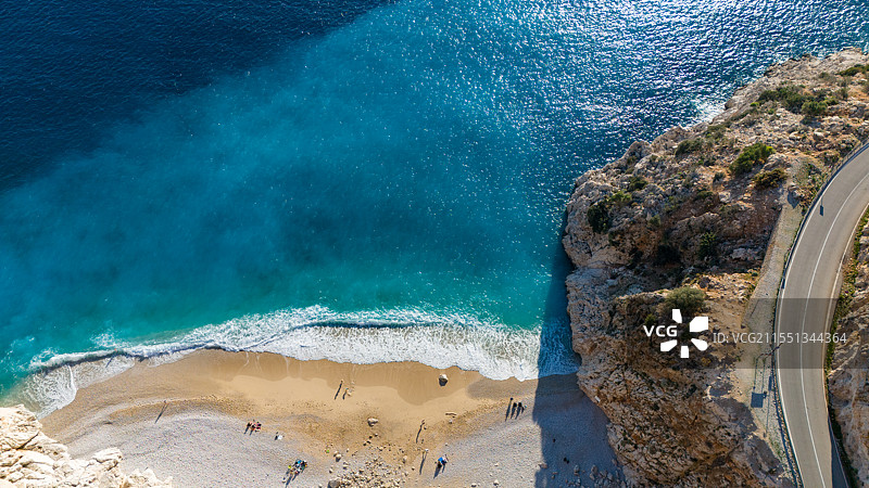 土耳其地中海卡什卡普塔斯海滩Kaputas Beach图片素材